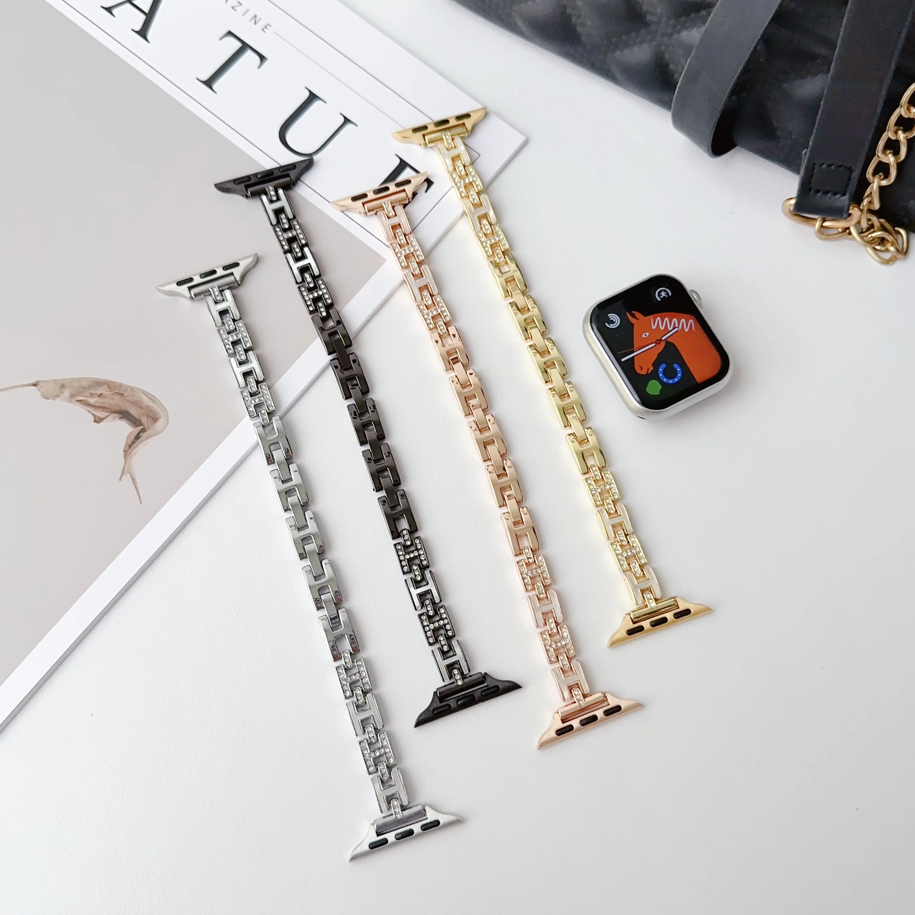 Diamond Bracelet Apple watch38mm 40mm 41mm 42mm 44mm 45mm 49mm strap for easy use with iWatch Series 98se76543ultra 2bands
Diamond Bracelet Apple watch38mm 40mm 41mm 42mm 44mm 45mm 49mm strap for easy use with iWatch Series 98se76543ultra 2bands