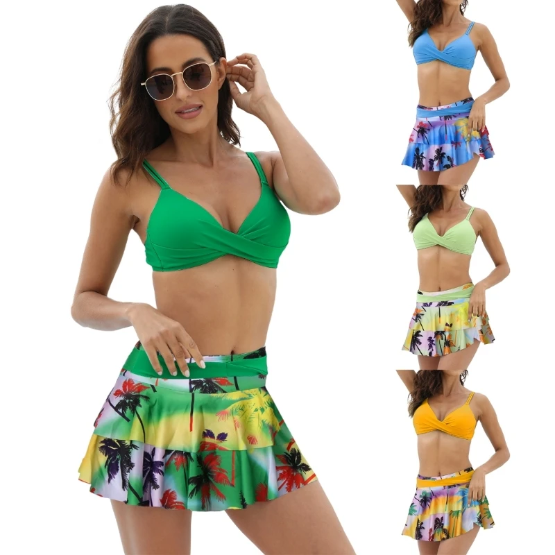 Womens High Waist Swimsuits Tummy-Control Swimwear-Two Pieces Ruffle Bathing Suit Floral Print Bikinis Set for Beachwear
Womens High Waist Swimsuits Tummy-Control Swimwear-Two Pieces Ruffle Bathing Suit Floral Print Bikinis Set for Beachwear