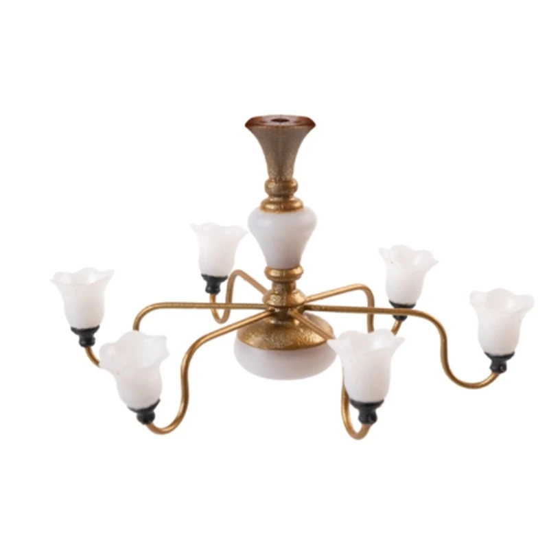 Потолочная люстра в винтажном стиле, Миниатюрная лампа, декоративный набор мебели для кукольного домика, 1 комплект 
Потолочная люстра в винтажном стиле, Миниатюрная лампа, декоративный набор мебели для кукольного домика, 1 комплект