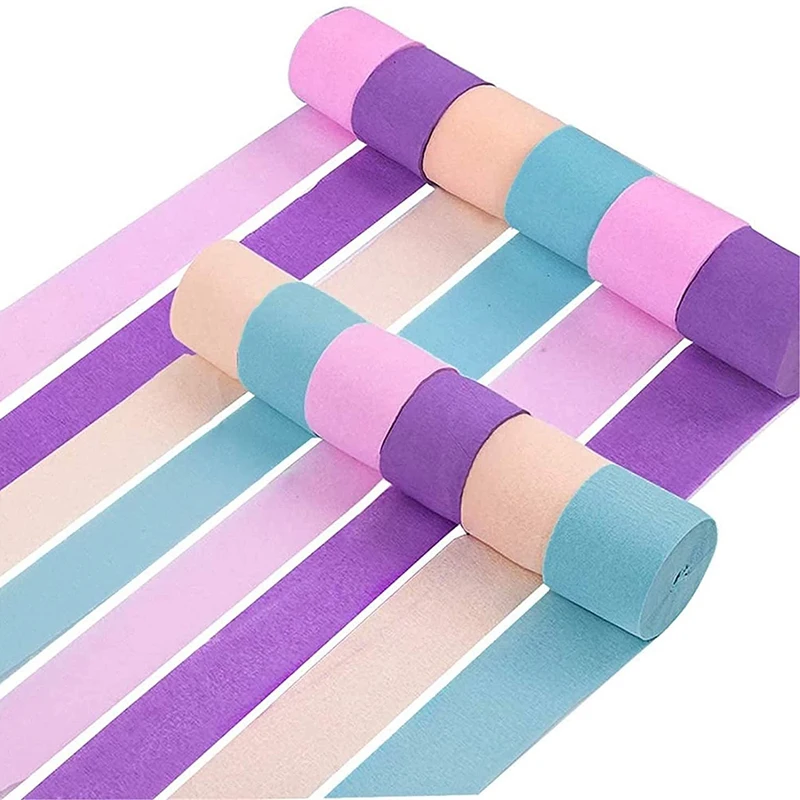 

12 Rolls Crepe Paper Pastel Streamers Party Supplies Decorations For Kids Birthday Party Baby Shower Bridal Shower