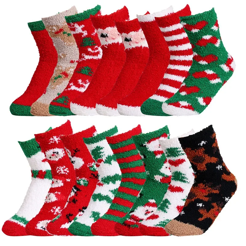 Coral Velvet Christmas Socks for Women Cross Border Carpet Plus Velvet Socks for Winter Extra Thick Floor Sleeping Plush Socks
Coral Velvet Christmas Socks for Women Cross Border Carpet Plus Velvet Socks for Winter Extra Thick Floor Sleeping Plush Socks