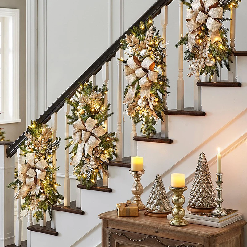 Christmas Wreath Pendants Garland Xmas Decoration Christmas Wreath Hanging Pendant For Holiday Wall Door With LED Light String
Christmas Wreath Pendants Garland Xmas Decoration Christmas Wreath Hanging Pendant For Holiday Wall Door With LED Light String