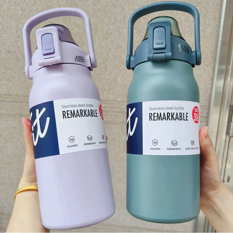 1.7L Thermo Bottle Large Capacity Thermos Water Bottle Stainless Steel Thermoses Mug Portable Outdoor Cup With Straw Mug Tumbler
1.7L Thermo Bottle Large Capacity Thermos Water Bottle Stainless Steel Thermoses Mug Portable Outdoor Cup With Straw Mug Tumbler
