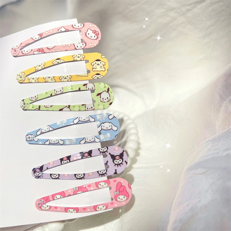 6Pcs Sanrio Hello Kitty Hairpin Cute Cartoon Cinnamoroll Kuromi My Melody Hair Accessories Highly Attractive Charm Holiday Gifts
6Pcs Sanrio Hello Kitty Hairpin Cute Cartoon Cinnamoroll Kuromi My Melody Hair Accessories Highly Attractive Charm Holiday Gifts