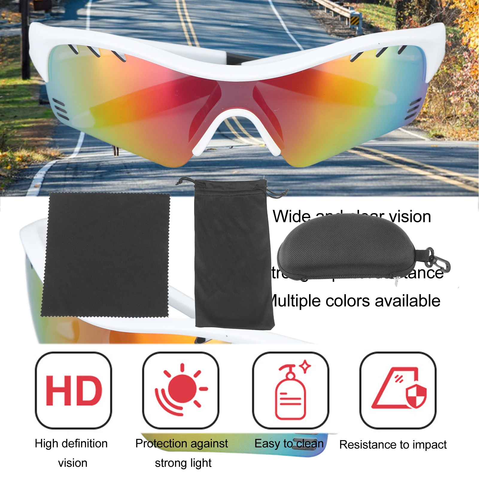 Outdoor Sunglasses Windproof UV Protection TR Ergonomics Cycling Eyewear For Hiking Children White Frame Transparent Lens
Outdoor Sunglasses Windproof UV Protection TR Ergonomics Cycling Eyewear For Hiking Children White Frame Transparent Lens
