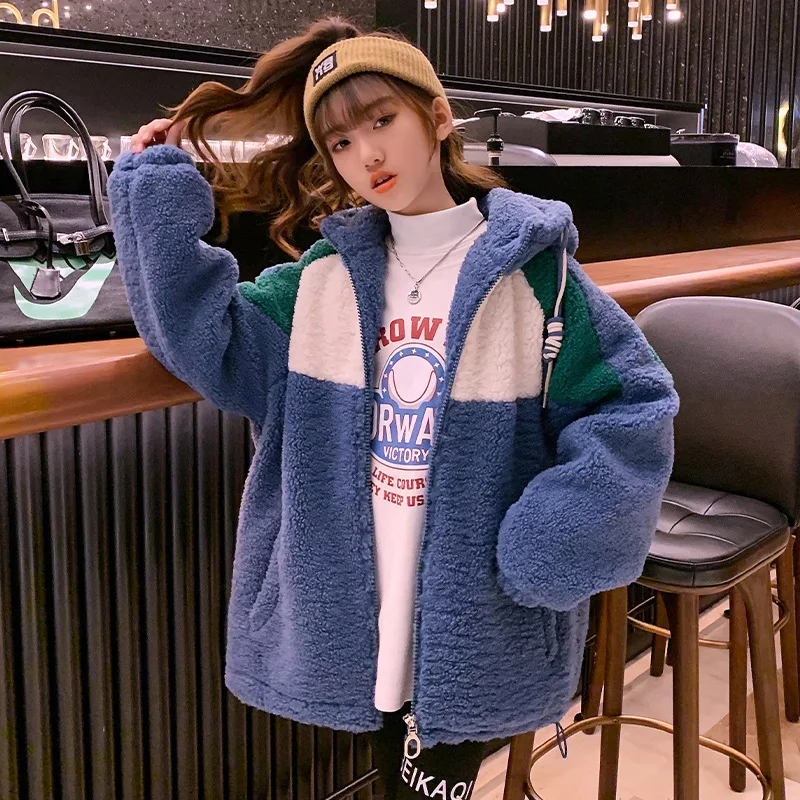 Girls Fashion Clothes Wool Sweater Autumn Winter New Fleece Thick Hooded Top for Teens Korean Mid-length Patchwork Coat 4-14 Yrs 
Girls Fashion Clothes Wool Sweater Autumn Winter New Fleece Thick Hooded Top for Teens Korean Mid-length Patchwork Coat 4-14 Yrs