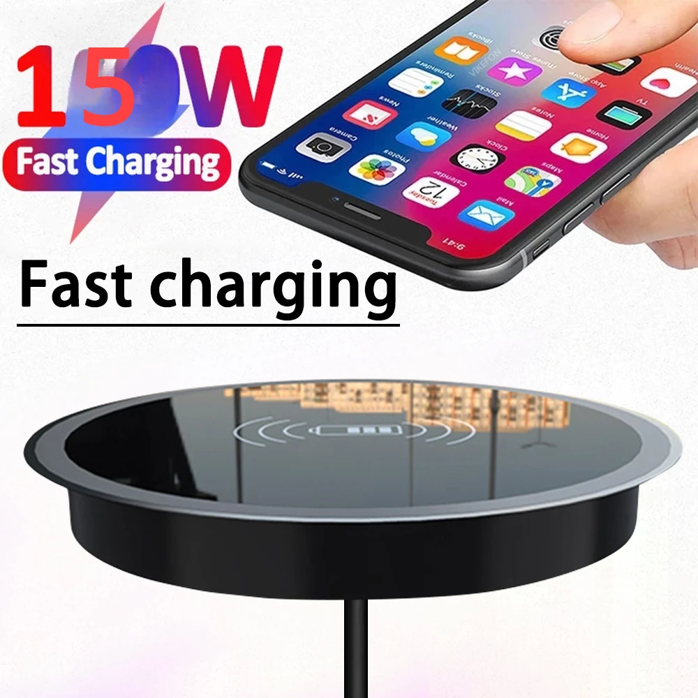 15W Built in Desktop Wireless Charger Desktop Furniture Embedded Qi Fast Wireless Charger Charging For 13 /12 Galaxy S22 S20U
15W Built in Desktop Wireless Charger Desktop Furniture Embedded Qi Fast Wireless Charger Charging For 13 /12 Galaxy S22 S20U