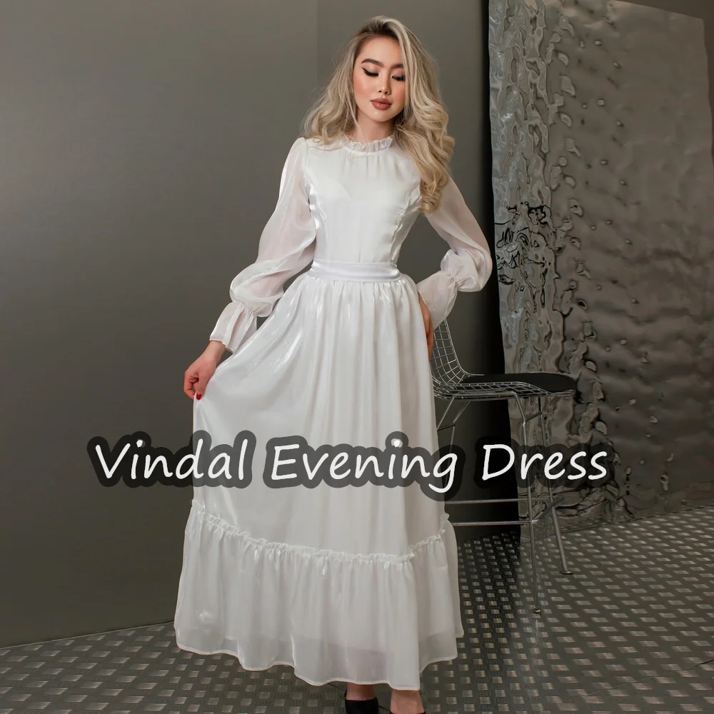 Vindal Scoop Neckline Evening Dress Ankle Length Chiffon A-Line Elegant Built-in Bra Saudi Arabia Long Sleeves For Woman 2024
Vindal Scoop Neckline Evening Dress Ankle Length Chiffon A-Line Elegant Built-in Bra Saudi Arabia Long Sleeves For Woman 2024
