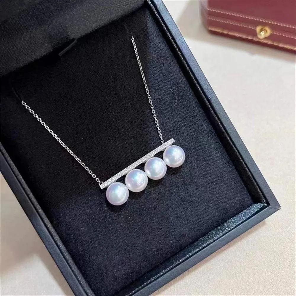 DIY Pearl Accessories S925 Pure Silver Set Chain Empty Support Fashion Pendant with Silver Chain Handmade Fit 8-8.5mm Circle
DIY Pearl Accessories S925 Pure Silver Set Chain Empty Support Fashion Pendant with Silver Chain Handmade Fit 8-8.5mm Circle