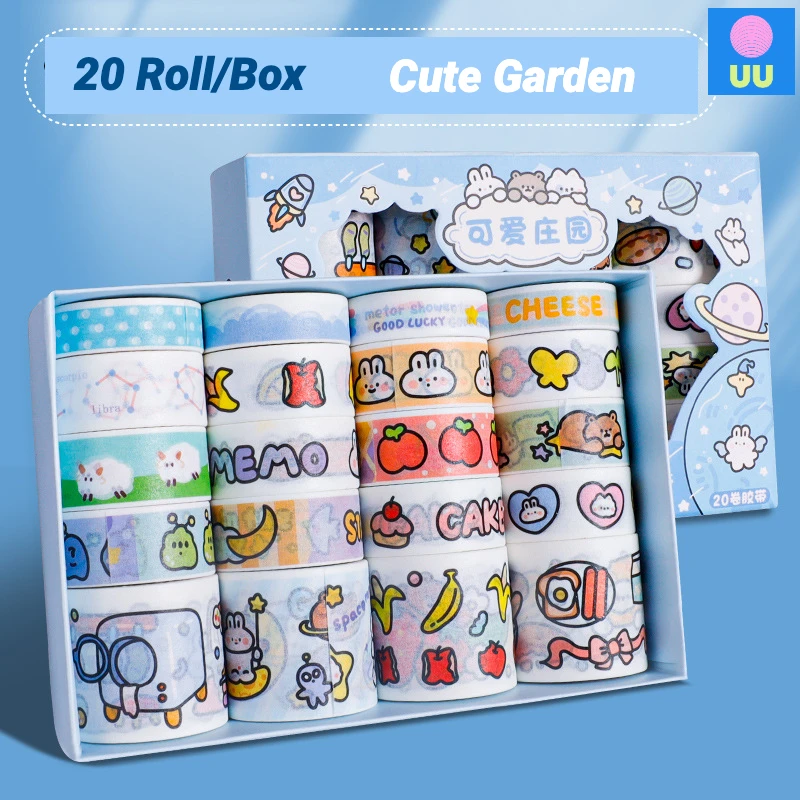 20roll/box Of Cartoon Cute Washi Tape Set Kawaii Scraping Book Masking Tape Set For Kids School Supplies
20roll/box Of Cartoon Cute Washi Tape Set Kawaii Scraping Book Masking Tape Set For Kids School Supplies