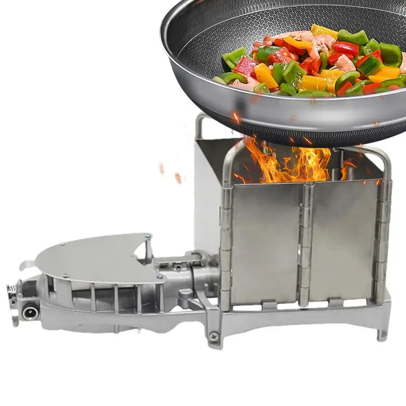 

Wood Burning Stove Heavy Duty Folding Charcoal Stoves Campfire Wood Burning Stove Adjustable BBQ Grill Fire Pit Outdoor