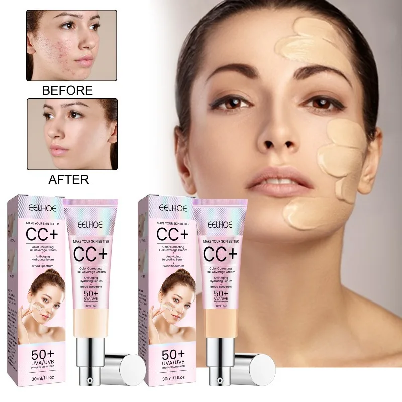 Face Repair CC Cream Foundation Natural Concealer Waterproof Non-Removal Makeup Moisturizing Brighten Skin Tone Women Cosmetics
Face Repair CC Cream Foundation Natural Concealer Waterproof Non-Removal Makeup Moisturizing Brighten Skin Tone Women Cosmetics