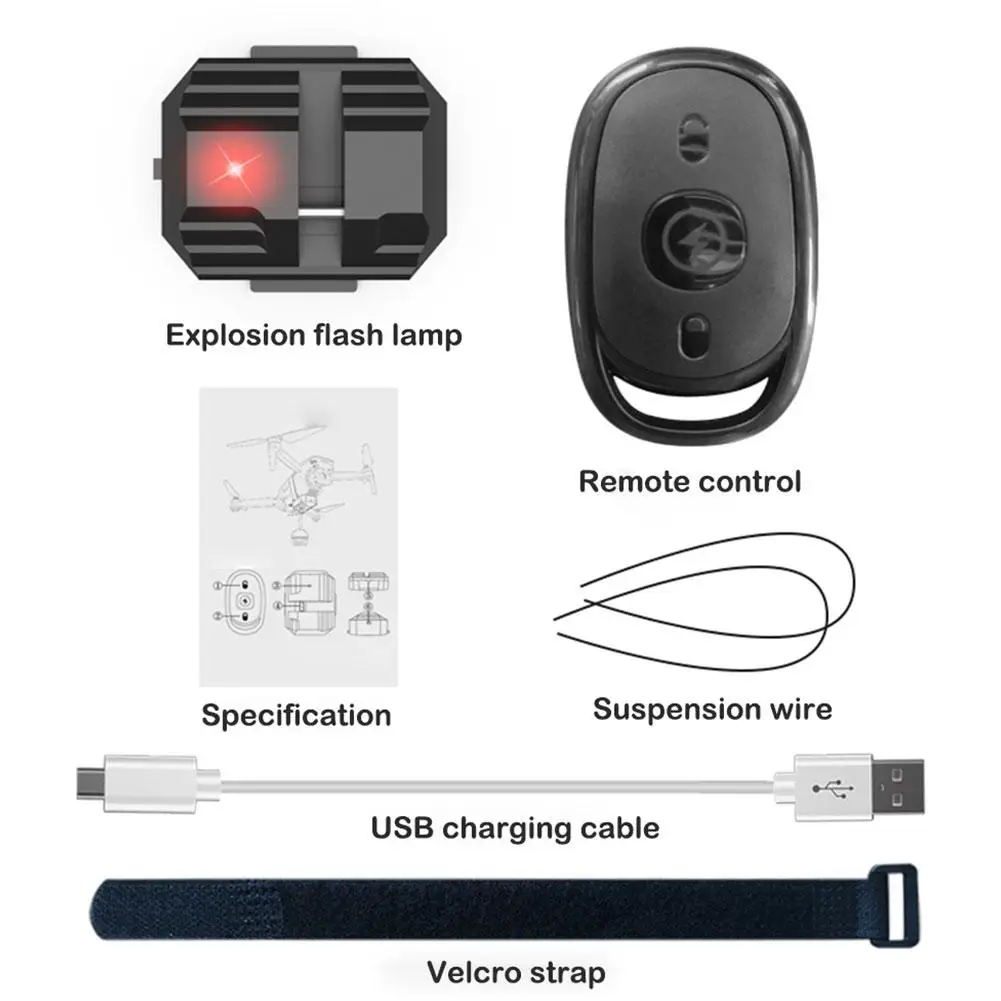 Pour Mini3 Drone système Airdrop télécommande 2 en 1 lanceur de lumière stroboscopique cadeau de mariage lancer de sauvetage de la vie appât de pêche en forme de goutte d'air 7