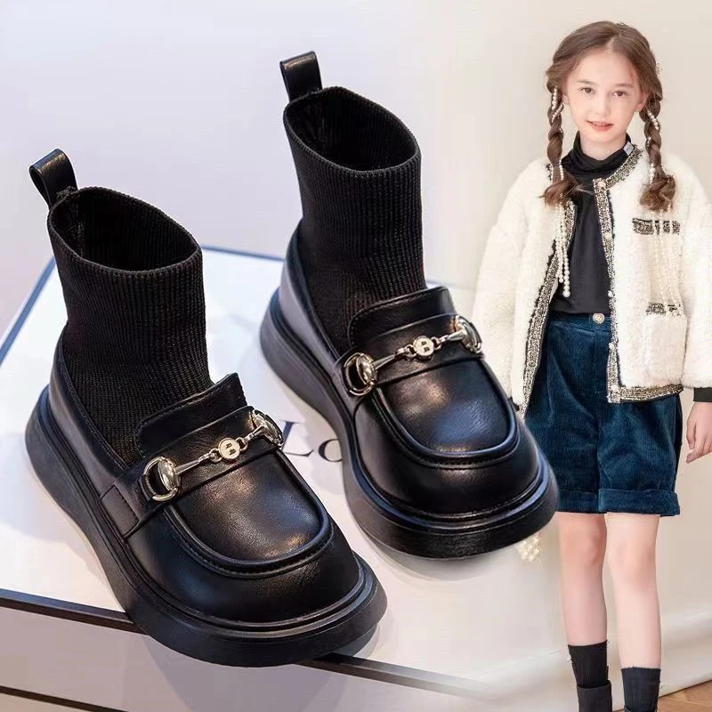 Stylish Elegant Children Girls Leather Boots Black Beige Waterproof Soft Sole Toddler Shoes Autumn Winter Botas for 3-12Y Kids
Stylish Elegant Children Girls Leather Boots Black Beige Waterproof Soft Sole Toddler Shoes Autumn Winter Botas for 3-12Y Kids