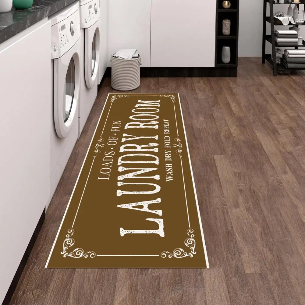 

Laundry Room Rug Mat Door Mat Ultra-thick Super Soft Laundry Room Rug Runner with Non-slip Backing Water Absorption for Stylish