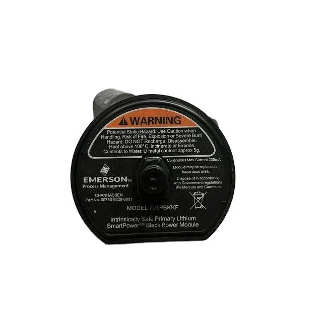 Great Quality Emerson 701pbkkf Smartpower Battery Module For Wireless Pressure Transmitter
Great Quality Emerson 701pbkkf Smartpower Battery Module For Wireless Pressure Transmitter