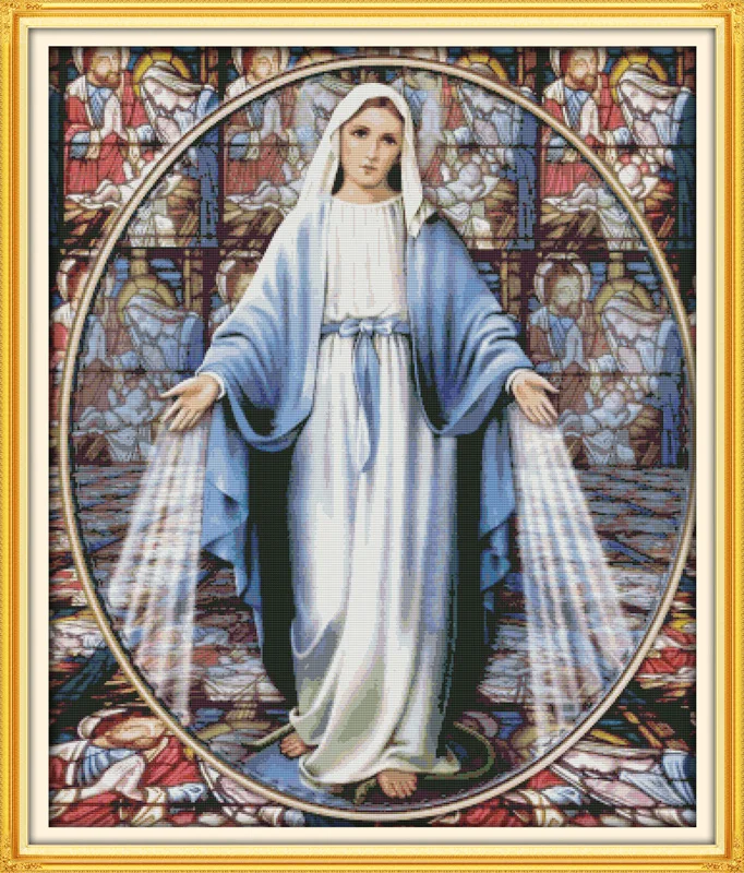 Joy Sunday Pre-printed Cross Stitch Kit Easy Pattern Aida Stamped Fabric Embroidery Set- Virgin Mary (6)
Joy Sunday Pre-printed Cross Stitch Kit Easy Pattern Aida Stamped Fabric Embroidery Set- Virgin Mary (6)