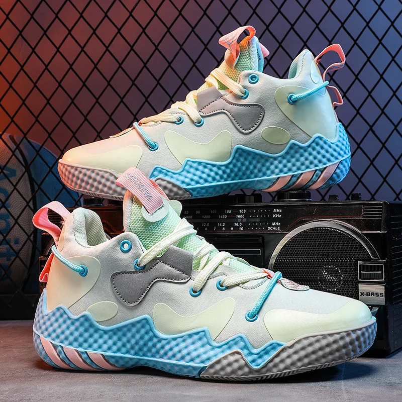 Brand Professional Men's Basketball Shoes Women's Basketball Sneakers Non-slip High-top Couple Breathable Training Shoes
Brand Professional Men's Basketball Shoes Women's Basketball Sneakers Non-slip High-top Couple Breathable Training Shoes