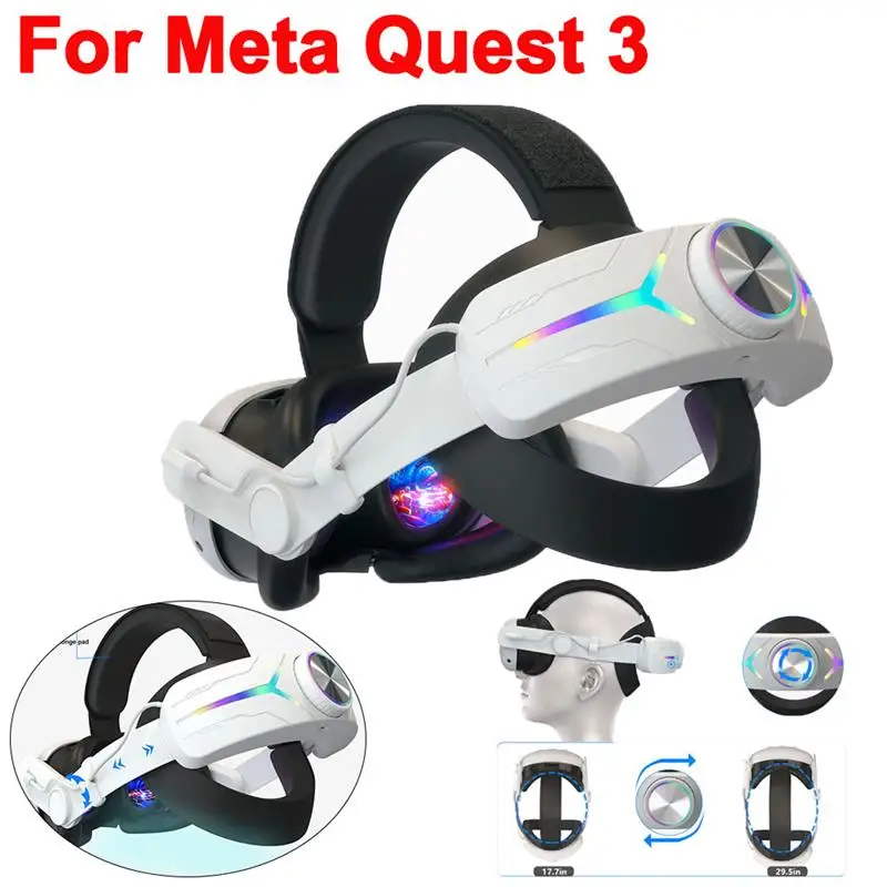 Регулируемый ремешок для головы виртуальной реальности для Meta Quest 3, RGB, фотоподсветка, аккумулятор 8000 мАч, альтернативный ремешок для головы для Meta Quest 3, гарнитура виртуальной реальности
Регулируемый ремешок для головы виртуальной реальности для Meta Quest 3, RGB, фотоподсветка, аккумулятор 8000 мАч, альтернативный ремешок для головы для Meta Quest 3, гарнитура виртуальной реальности