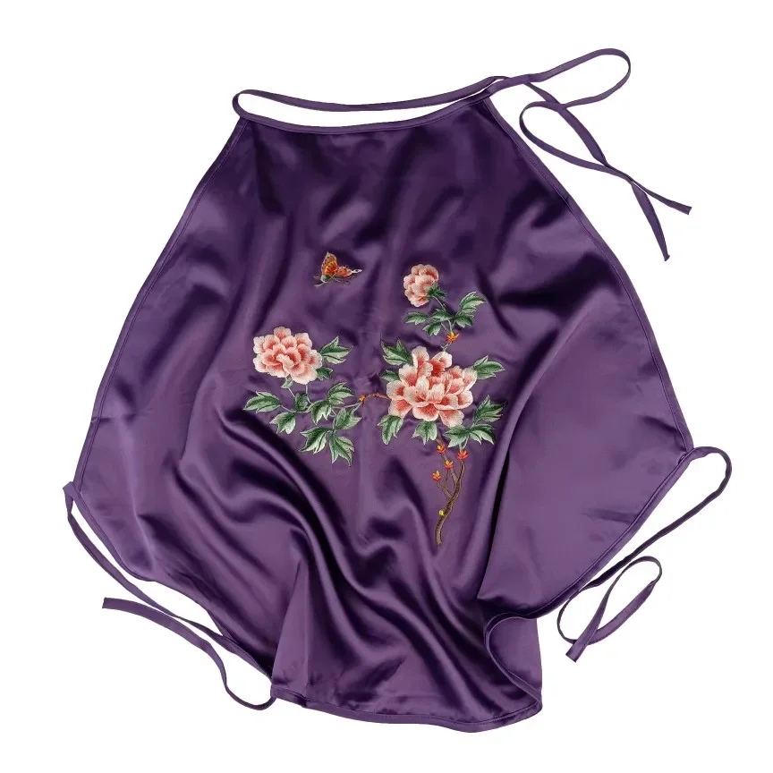 Silk Embroidery Women's Adult Apron Vintage Chinese Style Underwear Silk Women's Sling Apron
Silk Embroidery Women's Adult Apron Vintage Chinese Style Underwear Silk Women's Sling Apron