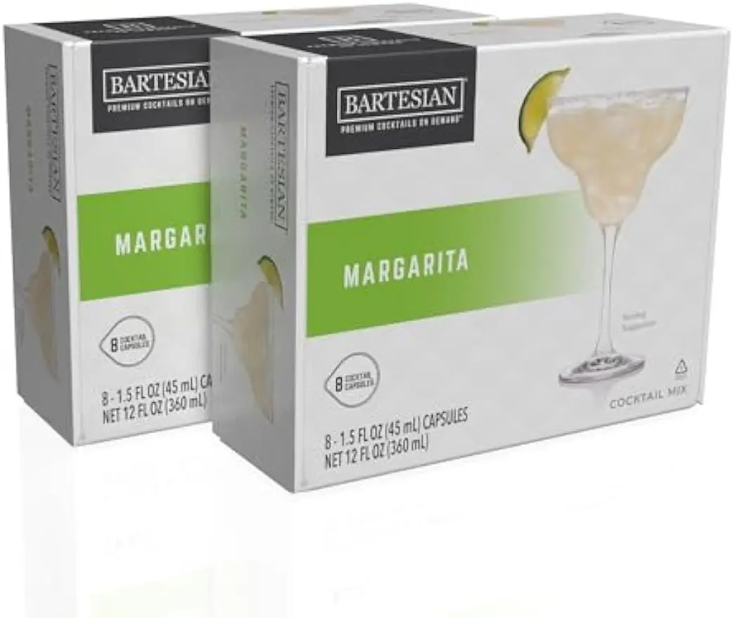 

Bartesian 16-Pack Margarita Mixer Capsules for Cocktail Machine – Home Bar Mixology Cocktails Mix Pod Capsule Set To