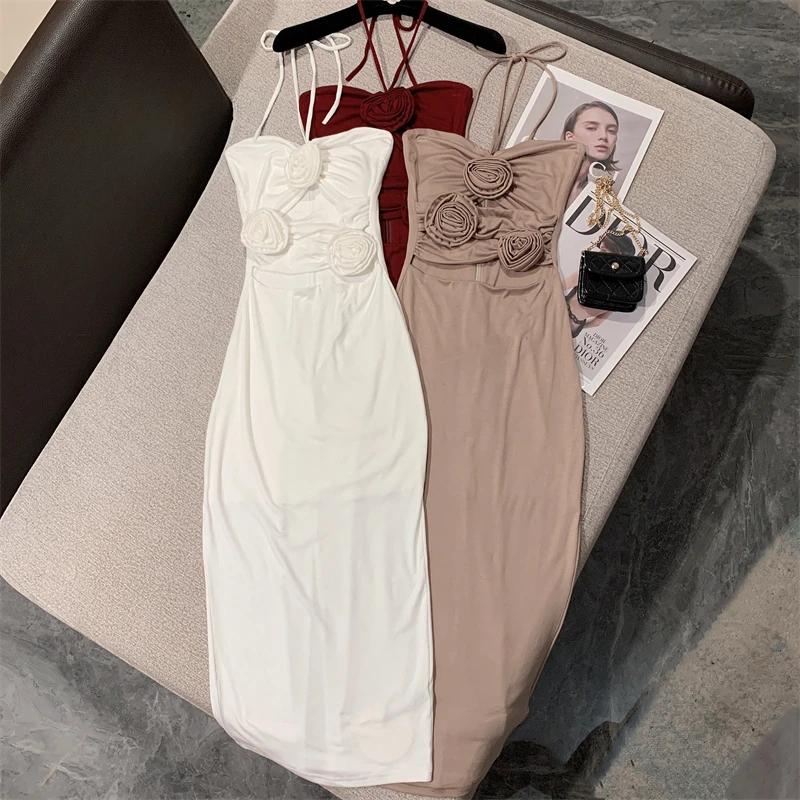 2023 Spring/Summer Sexy Open-Hole Dress Elegant Backless Suspender Dress for Women
2023 Spring/Summer Sexy Open-Hole Dress Elegant Backless Suspender Dress for Women