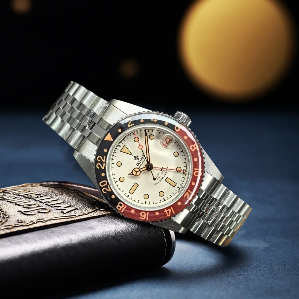 

2024 NEW IXDAO Luxury Men's Automatic Mechanical Watches 38MM NH34A GMT Watch Waterproof 100M C3 Coating Wristwatch reloj hombre