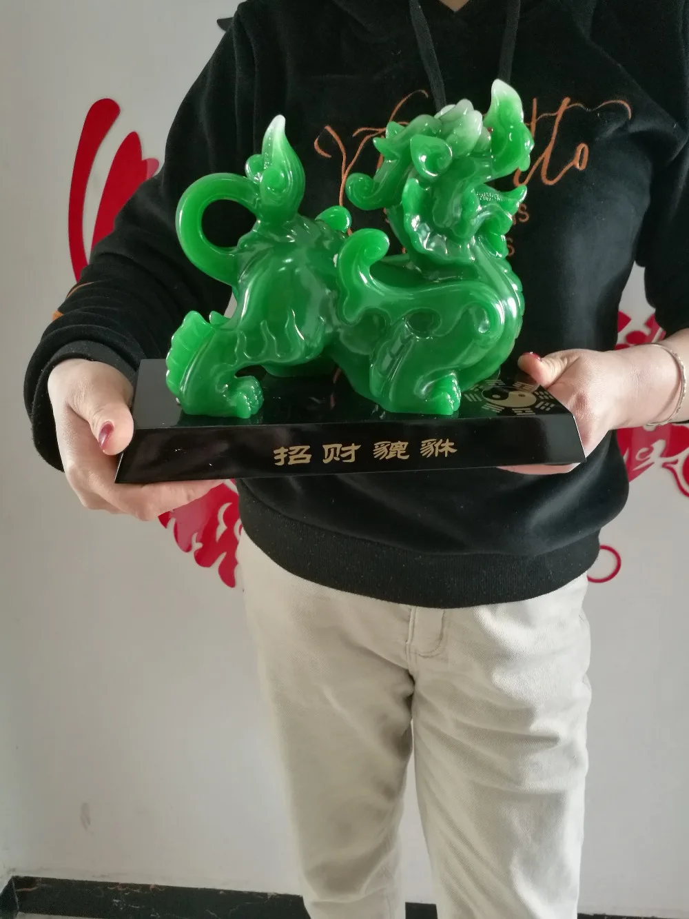 

Удачи Офис Дом Юго-Восточная Азия фэн-шуй талисман деньги рисунок Дракон PI XIU зеленая Хрустальная скульптура художественная статуя #24 см