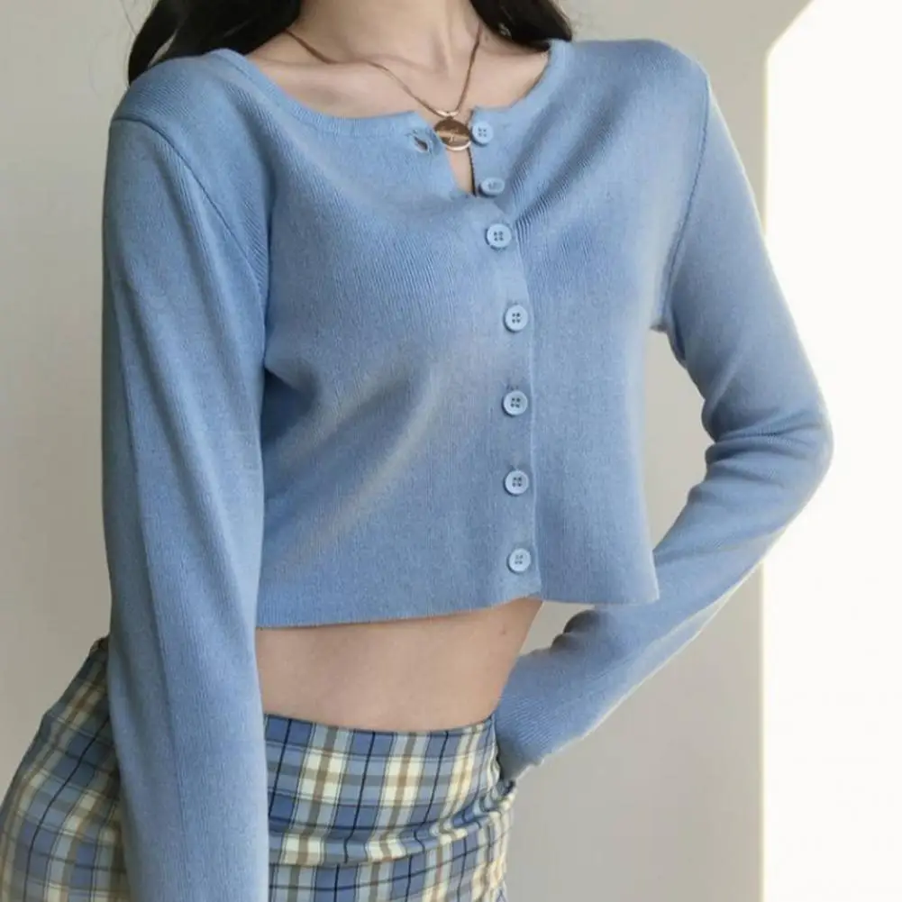 Knitted Sweater Crewneck Cardigan Sweater Women Thin Classic Sweater Knit Cardigan
Knitted Sweater Crewneck Cardigan Sweater Women Thin Classic Sweater Knit Cardigan