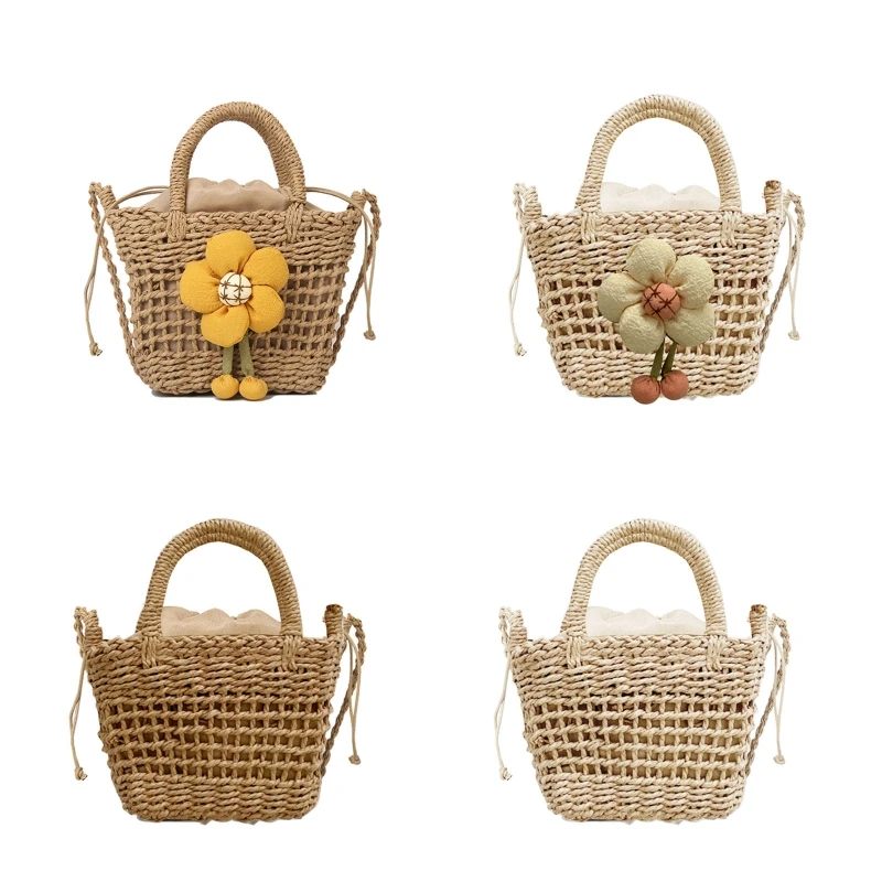 Handmade Crossbody Bag Handbag Bucket Bag Woven Flower Baskets Bags Straw Bag Shoulder Bag for Women Girl
Handmade Crossbody Bag Handbag Bucket Bag Woven Flower Baskets Bags Straw Bag Shoulder Bag for Women Girl