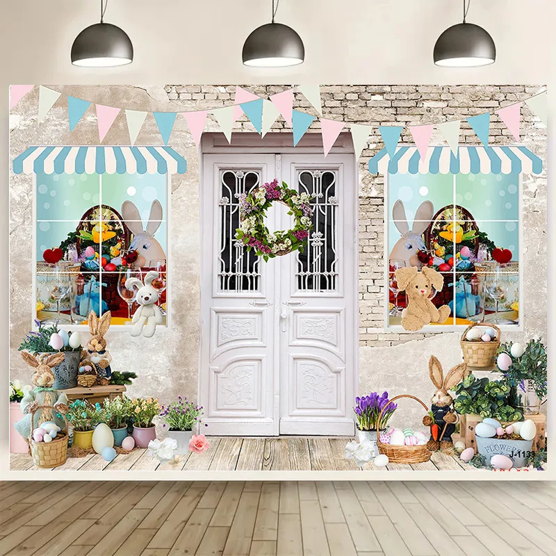 SHENGYONGBAO Green Spring Easter Day Photography Backdrops Props Hare Rabbits Colorful Eggs Wood Photo Studio Background VV-13
SHENGYONGBAO Green Spring Easter Day Photography Backdrops Props Hare Rabbits Colorful Eggs Wood Photo Studio Background VV-13
