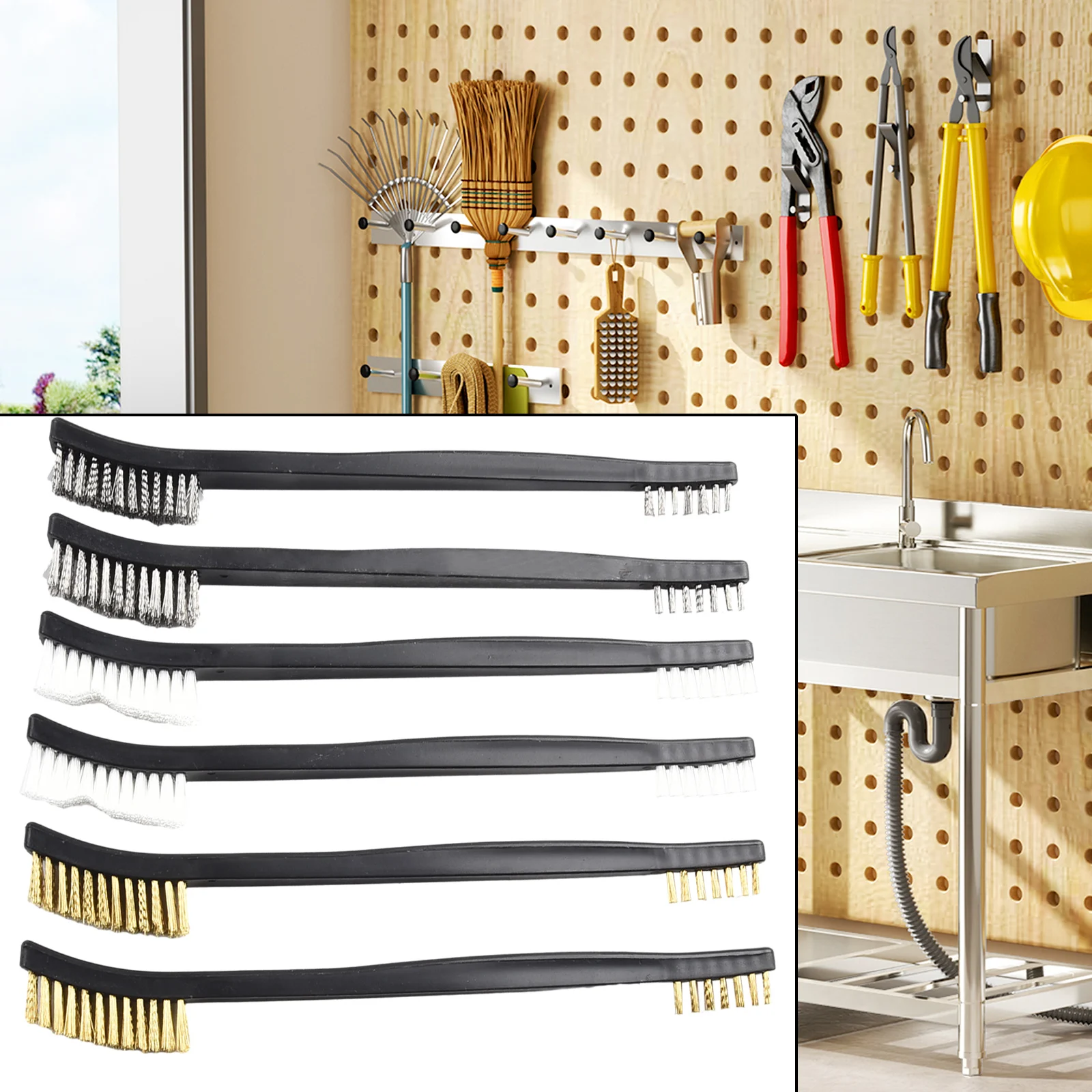 Wire Brushes Double-headed Brushes Steel Brass Nylon Cleaning Brush Multi-function Car Detailing Cleaning Tool Accessories
Wire Brushes Double-headed Brushes Steel Brass Nylon Cleaning Brush Multi-function Car Detailing Cleaning Tool Accessories