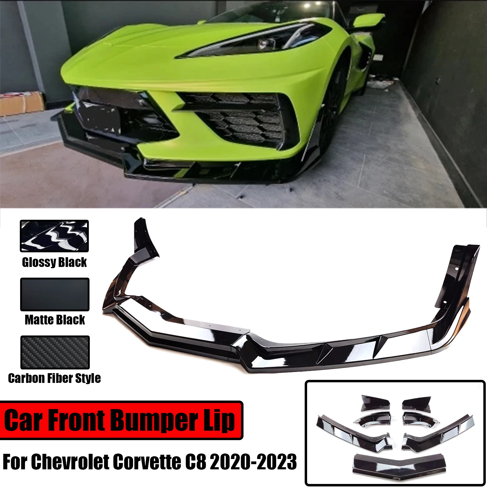 For 2020-2023 Chevrolet Corvette C8 Z51 STG 2 Door Car Front Bumper Lip Spoiler Splitter Winglet Carbon Fiber Style ZR1 Style
For 2020-2023 Chevrolet Corvette C8 Z51 STG 2 Door Car Front Bumper Lip Spoiler Splitter Winglet Carbon Fiber Style ZR1 Style
