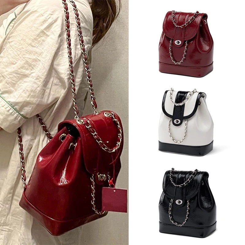 Chain Bucket Bag Luxury Designer Handbags For Women High Quality New Fashion Waxed Leather Backpack Shoulder Bags Free Shipping
Chain Bucket Bag Luxury Designer Handbags For Women High Quality New Fashion Waxed Leather Backpack Shoulder Bags Free Shipping