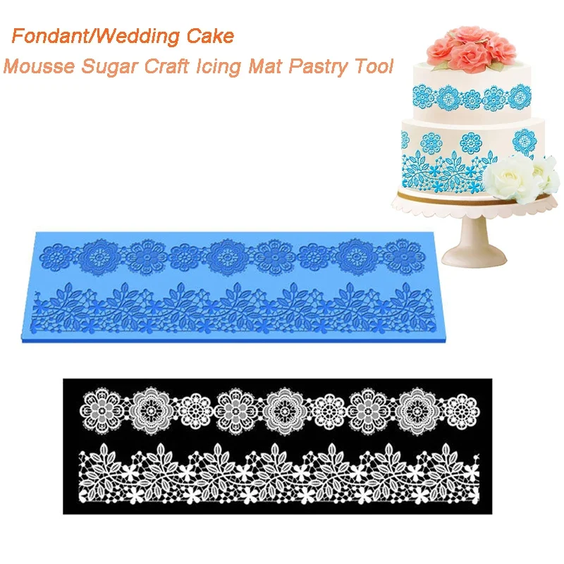 Lace flower pattern border Silicone Mold Cake Decorating Pastry Baking Tools For Fondant Cakes Wedding Tools Mousse Sugar Craft
Lace flower pattern border Silicone Mold Cake Decorating Pastry Baking Tools For Fondant Cakes Wedding Tools Mousse Sugar Craft