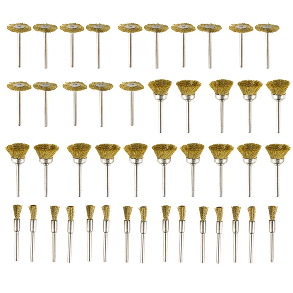 45Pcs/Set Copper Wire Wheel Brushes Rust Removal Polishing For Metal Rotary Tool Mini Drill Deburring Buffing Cleaning Brush
45Pcs/Set Copper Wire Wheel Brushes Rust Removal Polishing For Metal Rotary Tool Mini Drill Deburring Buffing Cleaning Brush