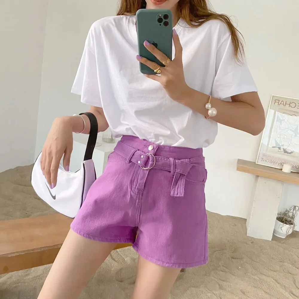 2022 Summer Elegant High Waist Denim Shorts Women Casual Candy Colors Wide Leg Loose Short Jeans Korean Sweet Girls Jean Short
2022 Summer Elegant High Waist Denim Shorts Women Casual Candy Colors Wide Leg Loose Short Jeans Korean Sweet Girls Jean Short