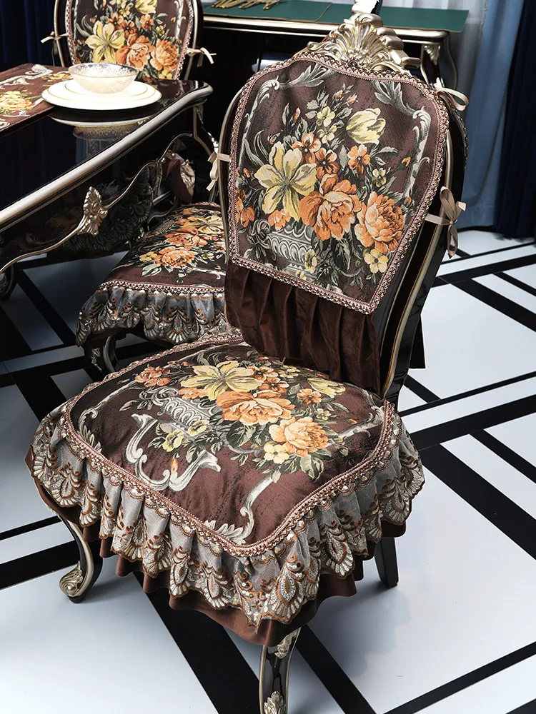 European dining chair cushion for living room luxury non-slip stool cushion household chair cushion/chair back cover
European dining chair cushion for living room luxury non-slip stool cushion household chair cushion/chair back cover