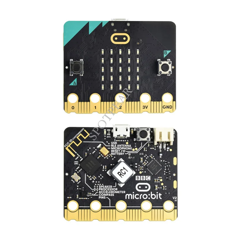 

BBC micro:bit V2 Built-In Speaker And Microphone Upgraded Processor Touch Sensitive Logo