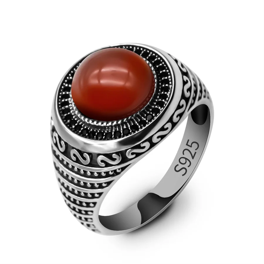925 Sterling Silver Mens Ring Round Onyx Stone Jewelry Gift Silver Hand Wedding Agate Rings
925 Sterling Silver Mens Ring Round Onyx Stone Jewelry Gift Silver Hand Wedding Agate Rings