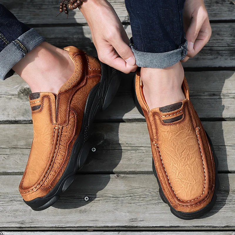 Large Size Mens Hiking Shoes Non-Slip Man Loafers Genuine Leather Men Shoes Business Men Flats Comfy Slip on Male Driving Shoes
Large Size Mens Hiking Shoes Non-Slip Man Loafers Genuine Leather Men Shoes Business Men Flats Comfy Slip on Male Driving Shoes