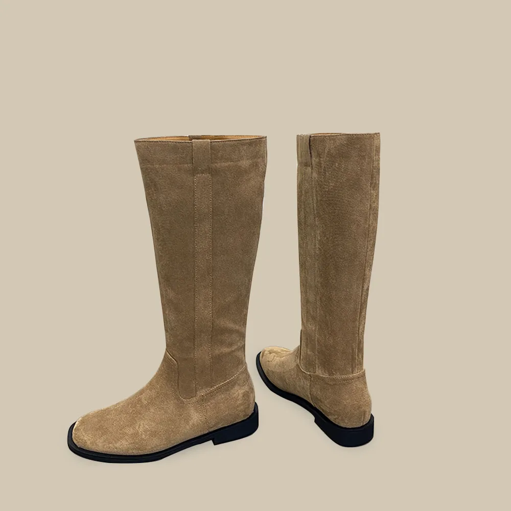 Women's Faux Suede Knee High Boots Wide Calf Pointed Toe High Chunky Heel Booties
Women's Faux Suede Knee High Boots Wide Calf Pointed Toe High Chunky Heel Booties