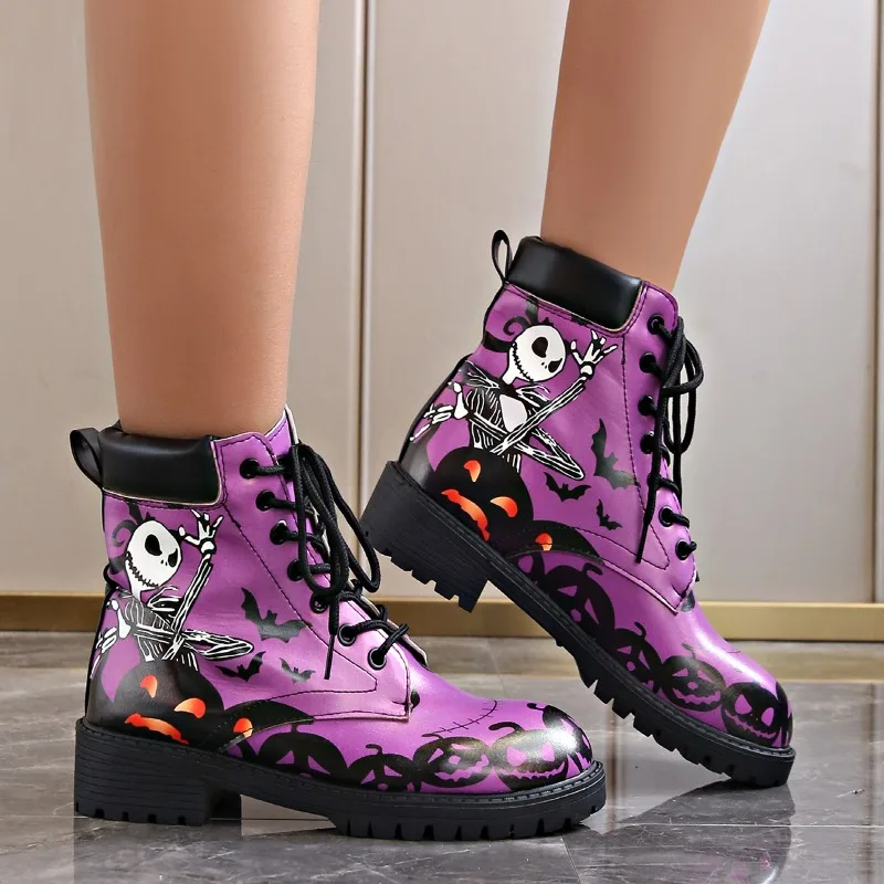 Ankle Boots for Women Halloween Printed Round Toe Chunky Boot Female Casual Party Shoes Footwear Cosplay Botas Estampadas Mujer
Ankle Boots for Women Halloween Printed Round Toe Chunky Boot Female Casual Party Shoes Footwear Cosplay Botas Estampadas Mujer