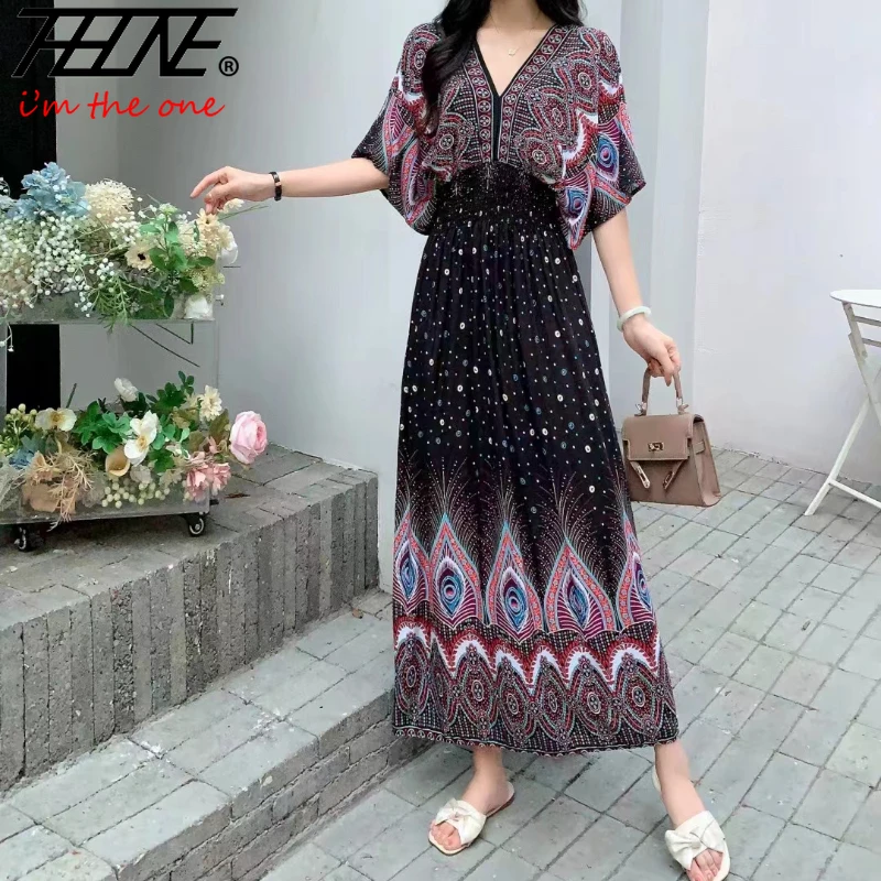 THHONE Summer Dress Women 2024 Robe Bohemian Floral Oversized Beach Style Holiday Vestidos De Mujer Casual Print Indian Dresses
THHONE Summer Dress Women 2024 Robe Bohemian Floral Oversized Beach Style Holiday Vestidos De Mujer Casual Print Indian Dresses