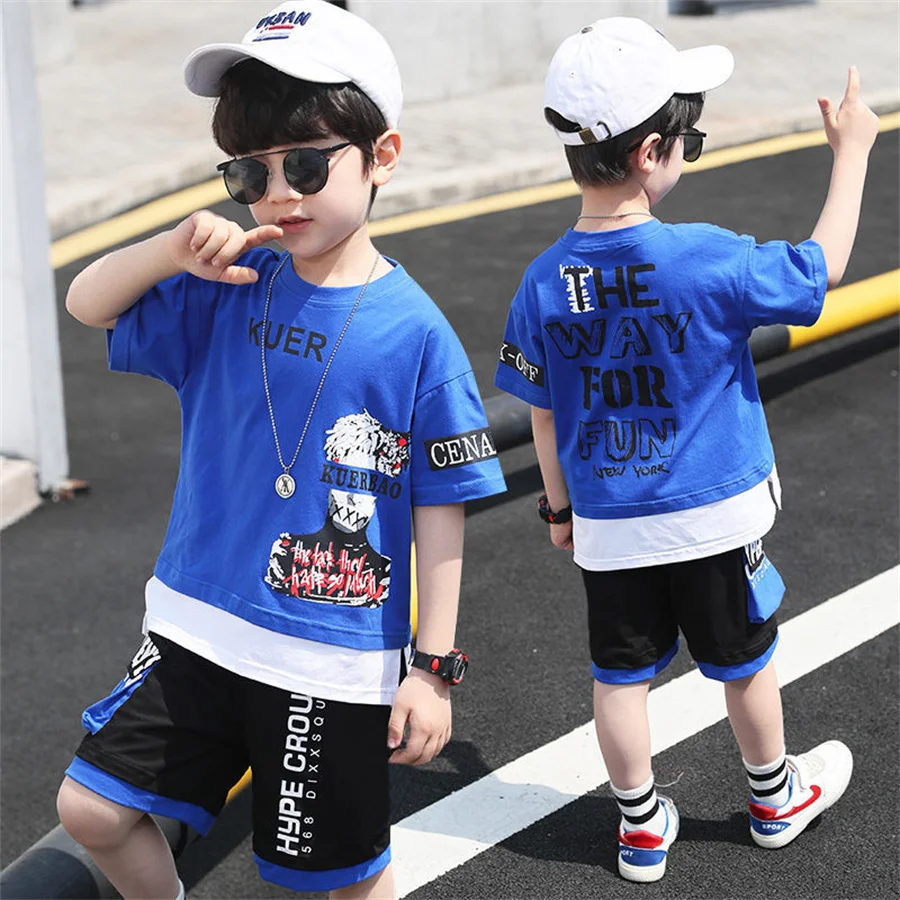New Summer Boys Clothing Sets Children T-shirt Short Sleeve +Pants Set Two Pieces Set Kids Baby Boys Clothes 6 8 10 11 12 Years
New Summer Boys Clothing Sets Children T-shirt Short Sleeve +Pants Set Two Pieces Set Kids Baby Boys Clothes 6 8 10 11 12 Years