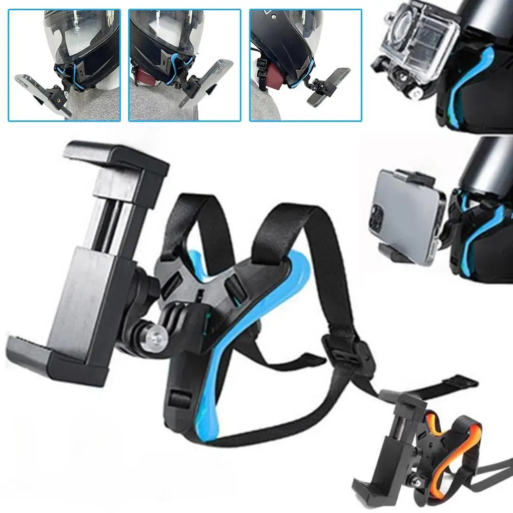 

Motorcycle Helmet Chin Strap Mount For GoPro Hero 12 11 10 9 8 7 6 5 For DJI Osmo Insta360 AKASO YI Action Camera Accessories