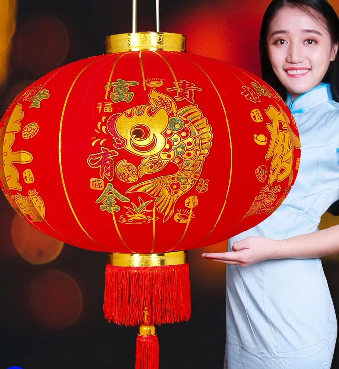 A pair of Chinese style red chandeliers with lantern decorations, entrance balcony
A pair of Chinese style red chandeliers with lantern decorations, entrance balcony