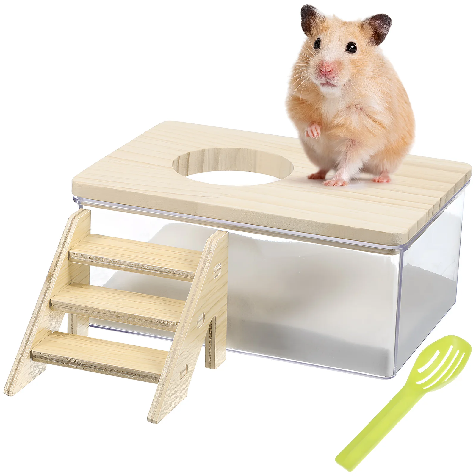 1 Set Hamster Sand Bath Kit Hamster Sand Wood Chinchilla Bath House Small Animal Sandbox With Ladder
1 Set Hamster Sand Bath Kit Hamster Sand Wood Chinchilla Bath House Small Animal Sandbox With Ladder