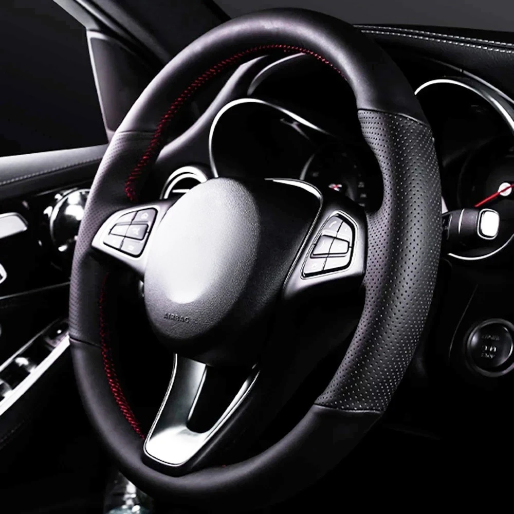 DIY Black Breathable Faux Leather Steering Wheel Cover For Mercedes-Benz GLE GLS S-Class S320L CLS GLC E300L C260L Accessories
DIY Black Breathable Faux Leather Steering Wheel Cover For Mercedes-Benz GLE GLS S-Class S320L CLS GLC E300L C260L Accessories