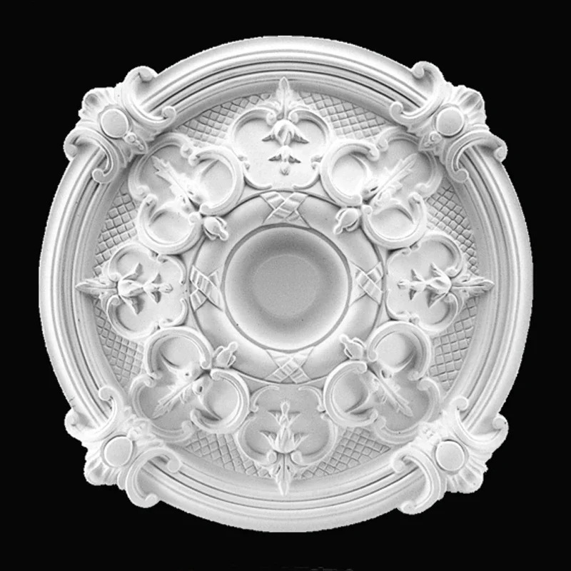 

PU Decorative Pendent Lamp Base Ceiling Plate Panel Chandelier Rose Wall Moulding Medallion Droplight Decoration Rosette